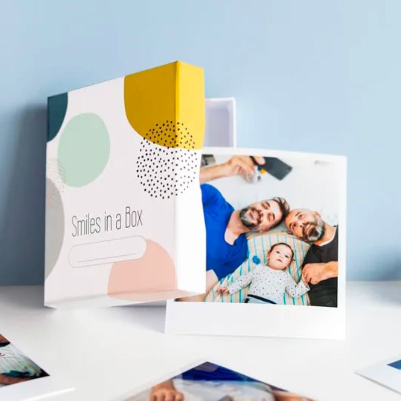 Foto cadeau doosje met polaroid foto's