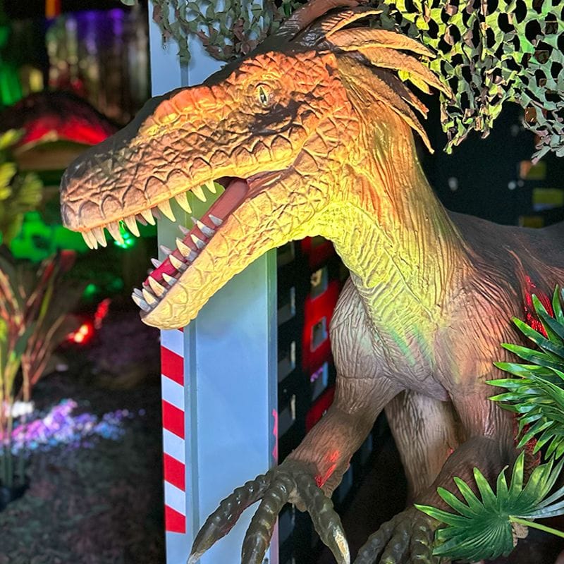 Dino park bezoeken met ouders in de winter